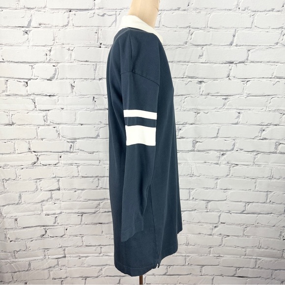 Faherty Sports Jersey Polo Dress Womens Small Long Sleeve Sea Storm Blue Rugby - Picture 3 of 14